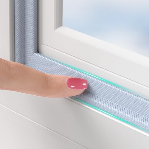BKSAI Fenster Dichtungsband Selbstklebend Fensterdichtung von Spalten 2-7,5mm an Fenstern und Türen Fensterdichtband Zugluftstopper fürs Holzfenster Kunststofffenster Haustür 6M Schwarz