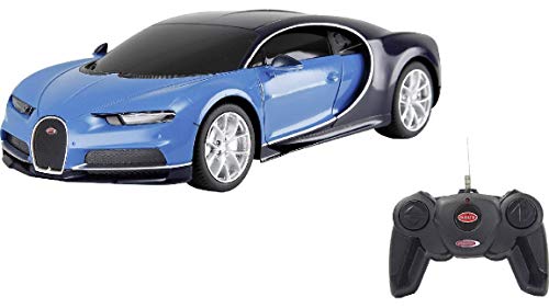 JAMARA Bugatti Chiron 1:24 2,4GHz - offiziell lizenziert, bis zu 1 Std Fahrzeit bei ca. 9 Km/h, perfekt nachgebildete Details, hochwertige Verarbeitung