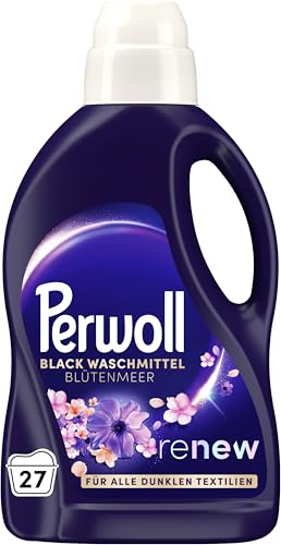 Perwoll Blütenmeer Waschmittel (27 Waschladungen), Feinwaschmittel reinigt sanft und erneuert dunkle Farben und Fasern, mit Dreifach-Renew-Technologie und verführerischem Duft