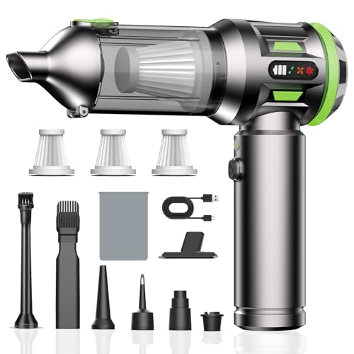 Kabelloser Handstaubsauger, 22000Pa Auto-Staubsauger, tragbarer Staubsauger mit bürstenlosem Motor, 6000 mAh Akku, Mini-Staubsauger mit LED-Display, für Haus, Auto, Tierhaare