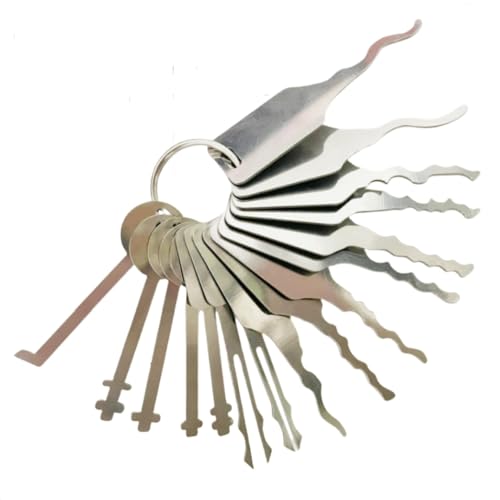 SANHOOII Türöffnungswerkzeug Set - Schlossöffner Werkzeug für Anfänger und Profis, Dietrich Reparaturwerkzeug, Passend für Elektroautoschlösser, Aktenschränke, Autodrehscheiben und Türen