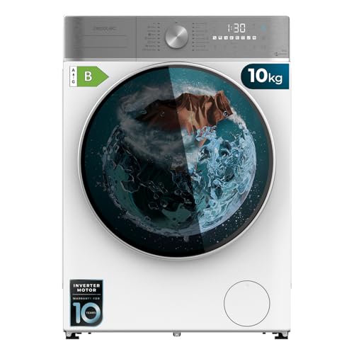 Cecotec Waschmaschine Trockner 10-6Kg Frontlader Bolero Wash&Dry 10680 Inverter A, 1400 U/min, 16 Programme, Inverter Plus Motor, SteamMax, OnSmart, Fuzzy Logic, SpaCare und Lastsensor, Weiß
