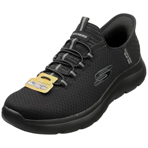 Skechers Herren Summits High Range Turnschuhe, Black Mesh/Trim, 44 EU