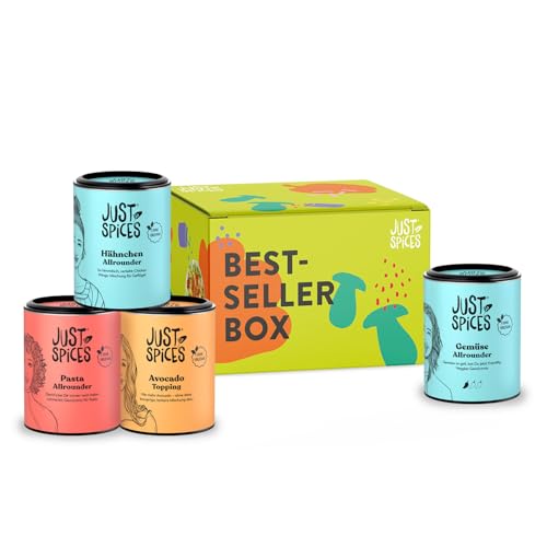 Just Spices Favoriten Gewürzbox, 4 vielseitige Gewürzmixe