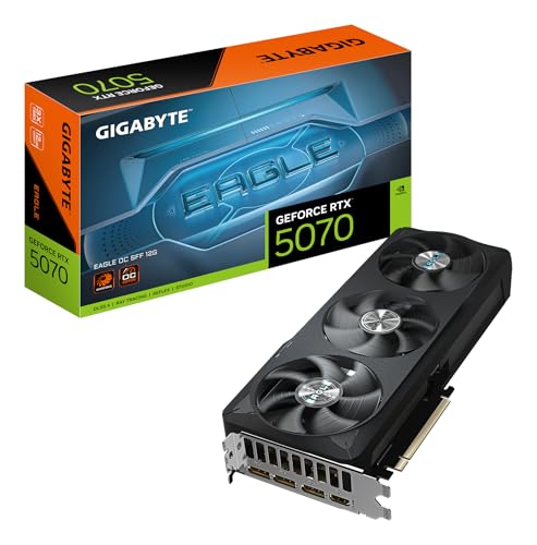 Gigabyte GeForce RTX 5070 Eagle OC SFF 12G Grafikkarte - 12GB GDDR7, 192 Bit, PCI-E 5.0, 2587 MHz Core Clock, 3 x DP 2.1b, 1 x HDMI 2.1b, NVIDIA DLSS 4, GV-N5070EAGLE OC-12GD