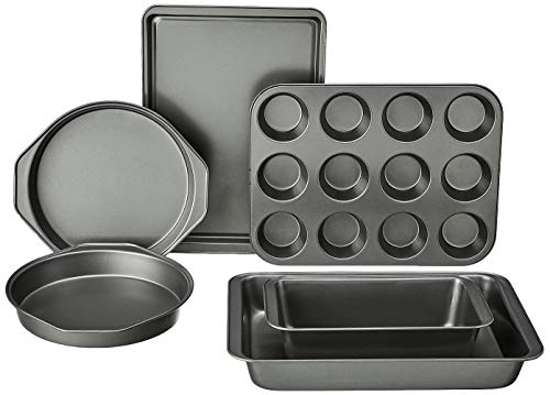 Amazon Basics Backformen-Set, antihaftbeschichtet, 6 Stück, 41.3 x 29.8 x 15.9 cm
