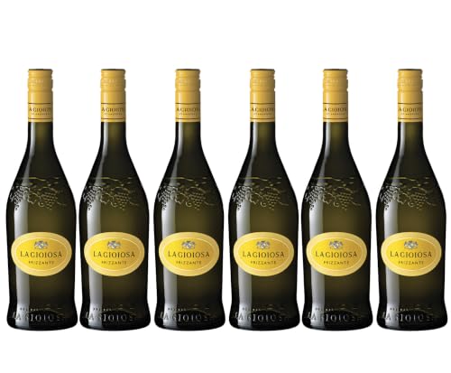 La Gioiosa - Bianco Vino Frizzante - Weißer Schaumwein aus Italien, 6 x 750 ml (Die Farbe der Flaschen kann variieren)