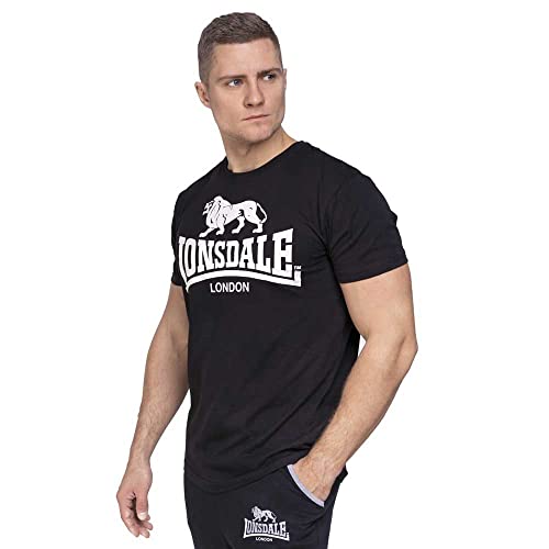 Lonsdale Herren T-Shirt Logo schwarz (schwarz) X-Large
