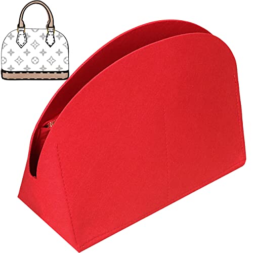 Soyizom Handtaschen-Organizer für Alma-Einsatz, Filzbeutel-Organizer Geldbörsen-Organizer-Einsatz für Alma PM BB-Einsatz-Organizer (BB, Rot)