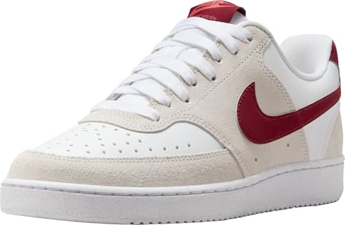 NIKE Damen Court Vision Lo Sneaker, White Team Red Adobe Dragon Red, 38 EU