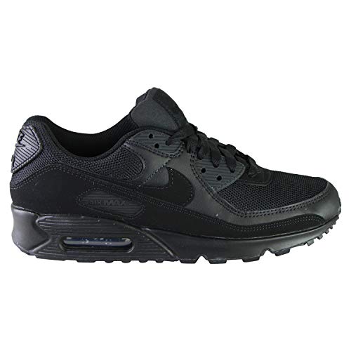 Nike Herren Air Max 90 Sneaker, Black Black Black White, 46 EU