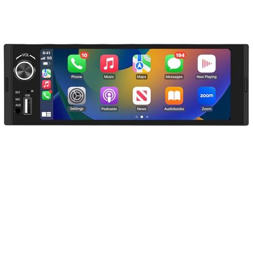 Junsun 1-DIN Autoradio mit 6,36 Zoll IPS-Touchscreen CarPlay Android Auto
