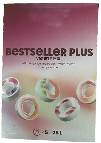 5 x Air Up Pod Original Duft Pods, Best-Plus Probierpaket, für Trinkflasche, 0 Kalorien, kein Zucker, natürliche Aromen (Waldfrucht, Ice Tea Pfirsich, Wassermelone, Kirsche, Apfel)