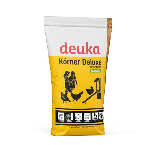 deuka Körner Deluxe | Geflügel Premiumkörnermischung | mit Oregano | Geflügelfutter | Ergänzungsfuttermittel für Geflügel | stärkt das Immunsystem (15 kg)