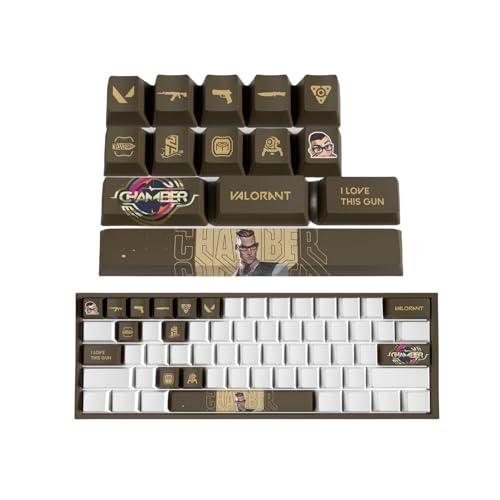 ButkUs Valorant Chamber Set mit 14 Tastenkappen für mechanische Tastatur, PC, PBT OEM Profile Dye Sublimation Layout, verschleißfeste Beschichtung, Geschenk für Freunde