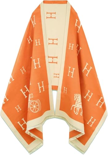 Fanvita Schal für Damen Pashmina-Schal zum Abendkleid Geschenk für Damen Orange