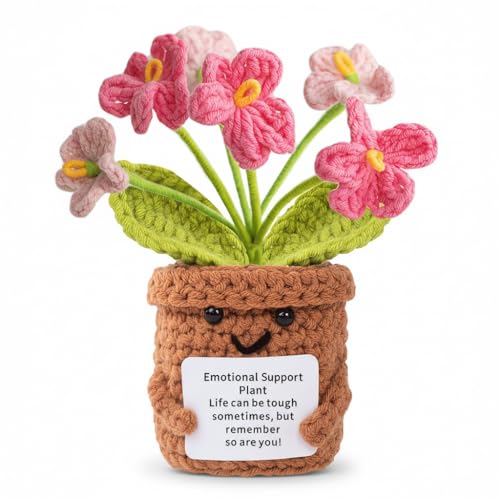 Pocket Hug Vergissmeinnicht-Blumen Jahrestag Geschenk für Ihn Sie, Partner Geschenke, Handgehäkelter Vergissmeinnicht Figuren, Hochzeitstaggeschenke für Männer Frauen, Geschenk für Freundin Freund