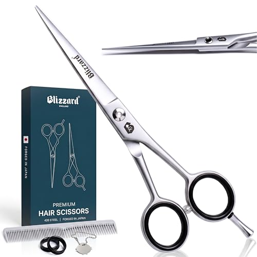 Blizzard Professionelle Friseurschere – japanische 420 Stahl mikroverzerrte Haarschere für Männer und Frauen – 16 cm rasiermesserscharfe Haarschneideschere für Friseure und Salongebrauch – Friseur-Set