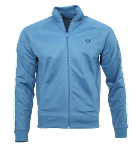 Fred Perry Herren Reißverschluss Jacke - J5557 (DE/NL/SE/PL, Alphanumerisch, XL, Regular, Regular, Blau/Weiß)