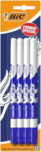 BiC Ink Eater Tintenkiller 12 Stück (8 + 4 gratis), blau
