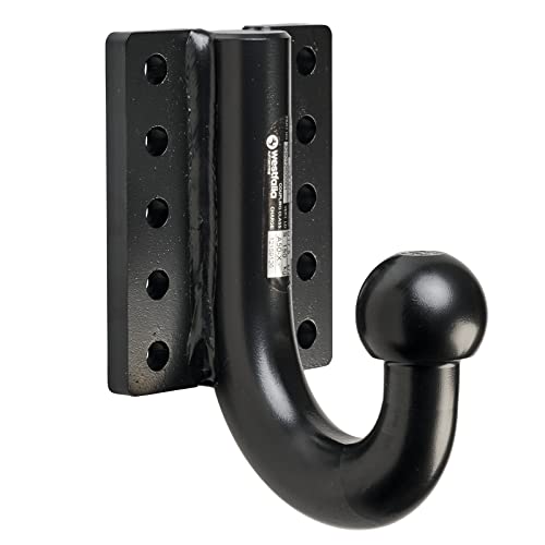 Westfalia Anschraubplatte (10-Loch) mit Kugelhals - höhenverstellbar/Kugelabstand horizontal 112mm / vertikaler Kugelabstand 34mm/62mm/90mm