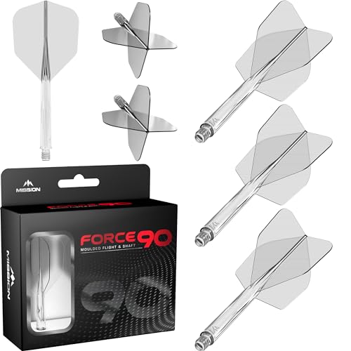 Mission Force 90 Clear NO6 - Dart Flights Medium