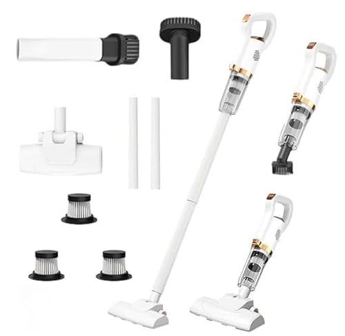 Yaasier Staubsauger Kabellos, 35KPA Akku Staubsauger mit Selbststehende, Kabelloser Stabstaubsauger zu 40Min Laufzeit, Leichter Stabstaubsauger ideal für Tierhaare, Teppich und Auto