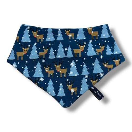 Dreieckstuch Rentiere Weihnachten Halstuch Tuch Baby Babytuch Loop Juna Kindermode Blau