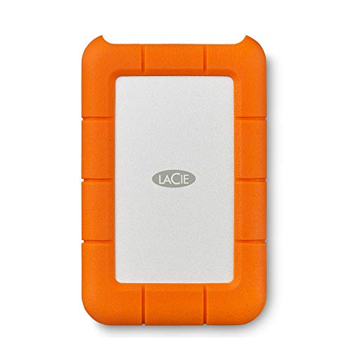 LaCie Rugged Mini 2TB tragbare externe Festplatte, 2.5 Zoll, PC & Mac, inkl. USB-C w/o USB-A Kabel, Data Rescue Service (LAC9000298)
