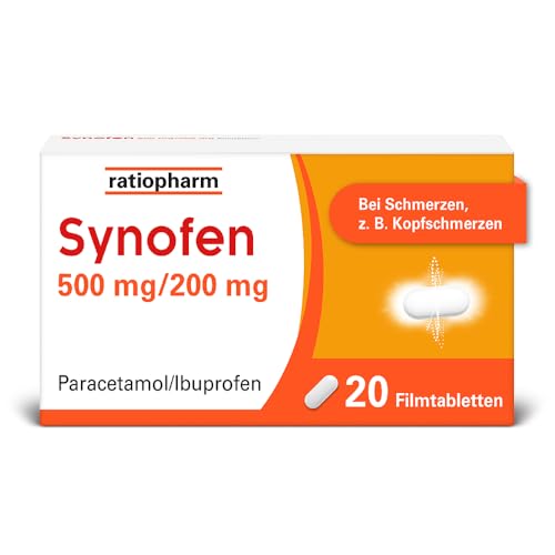 Synofen von ratiopharm, 20 Filmtabletten, gegen Schmerzen