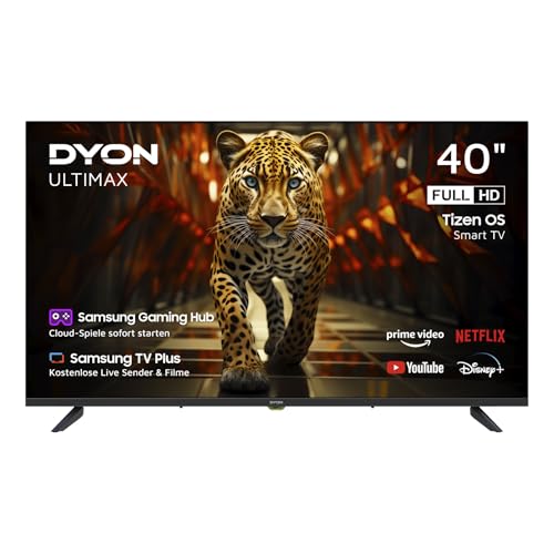 DYON ULTIMAX 40F-TI - 40 Zoll (100 cm) Full-HD Smart TV mit Samsung Tizen OS, Triple Tuner (DVB-C/-S2/-T2), Samsung Smart & Gaming Hub, Prime Video, Netflix, Disney+ [2025]