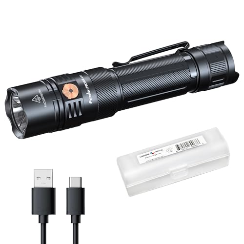 Fenix PD36R ACE 3000 Lumen wiederaufladbare taktische Taschenlampe, USB-C Dual Switch, anpassbare Helligkeitsstufen, Stroboskop SOS lange Laufzeit, wasserdicht, EDC Duty Light Camping Jagd Notfall