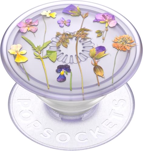 PopSockets Klebendes Handy-Grip, Halter, Handyständer, Plant-Based - Purple Fields