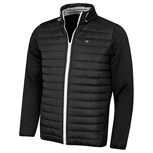 Calvin Klein Herren Hyrbid Jacke - Schwarz/Silber - XL
