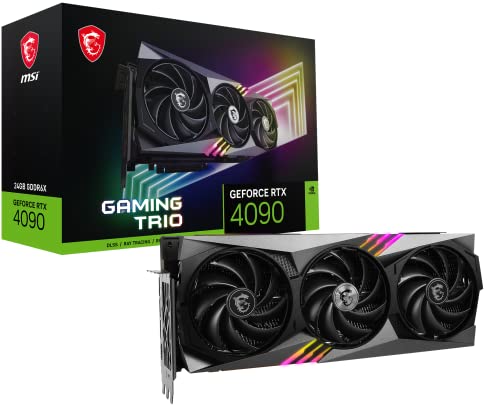MSI GeForce RTX 4090 Gaming Trio 24G Gaming Grafikkarte - NVIDIA RTX 4090, 24 GB GDDR6X Speicher