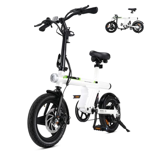 Finbike E Bike Klapprad,16 Zoll Elektrofahrrad 7.8Ah Akku Diebstahlschutz,Ebike mit 2.6H Schnellladung,250W Motor,3 Fahrmodi,Sitzhöhe Verstellbar,Reichweite Max 55Km,E Klapprad für Herren Damen