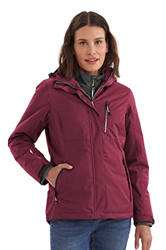 Killtec Damen Funktionsjacke Mit Abzippbarer Kapuze Nira, pflaume, 44, 32262-000