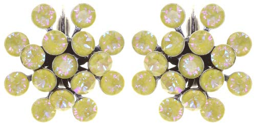 Konplott Ohrringe/Brisuren Magic Fireball 21mm silver lemon jelly crystal sunshine de lite