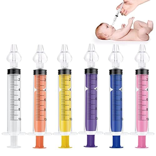 Vicloon Baby Nasendusche,6PCS Nasenspüler für Babys,10ml Wiederverwendbare Nasenreiniger,Tragbares Säuglings-Nasenreinigungsspülgerät, Bunt Nasenspüler…