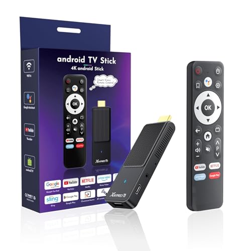Android TV Stick 14.0 Neuestes 2026 4K Ultra HD TV-Stick Box 2 GB RAM 16 GB ROM RK3518 CPU Unterstützt 2,4/5GHz WiFi 6 BT 5.0, HDR10 Smart Streaming Media Player mit Assistant Sprachfernbedienung