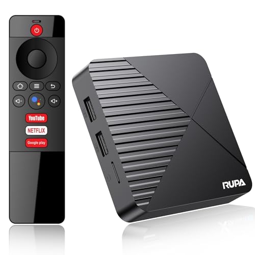 Android TV Box 13.0, 8K Android Smart TV Box mit Sprachfernbedienung 4 GB RAM 64 GB ROM Dual WiFi2.4 & 5.8, WiFi6 BT5.0 HDR10 Unterstützt Video und Audio