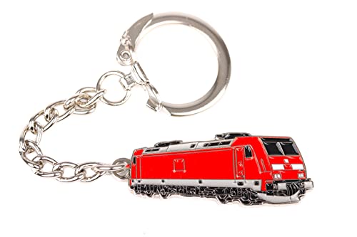 Zunftbedarfde Schlüsselanhänger Traxx Eisenbahn Lokomotive Lok, Einheitsgröße, Rot