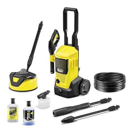 Kärcher Hochdruckreiniger K 4 FJ Home, Druck: max. 130 bar, Fördermenge: 420 l/h, Flächenleistung: 30 m²/h, Wasserfilter, Gewicht: 5,7 kg, HD-Pistole, Dreckfräser, VPS, Schaumdüse