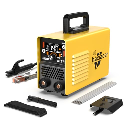 haxiaoer ARC140 Elektroden Schweißgerät – 140 A 230V IGBT DC Inverter Schweißgerät mit Lift TIG, LED-Anzeige, Anti-Stick, Hot Start, ARC Force, 10 Rods
