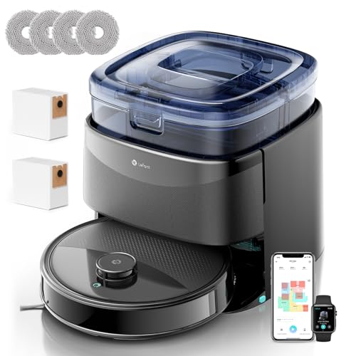 LEFANT M3 max Saugroboter mit Wischfunktion,Anti-Tangle,20000 Pa Saugkraft,Vermeiden von Hindernissen,Multi-Floor Mapping,LiDAR Navigation,WLAN 2.4G/5G, App und Alexa, 210Mins Max