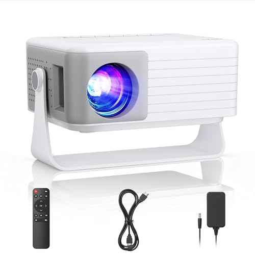 Mini Beamer [Auto Keystone & 2026 Upgraded] AKIYO O1 Beamer Klein 1080P Unterstützt 360° Drehbarem, 15000L Projektor für Heimkino, 50%Zoom Outdoor Projector Kompatibel mit Smartphone/TV Stick/HDMI/USB