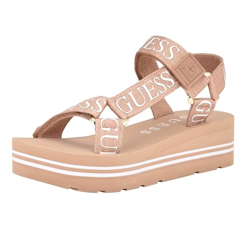 GUESS Avin Keilsandalen für Damen, Roségold, 39 EU