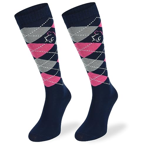 SKIETY Baumwollsocken – Reitsachen – Kniestrümpfe Unisex Erwachsene – Damen & Kinder – Reitsocken Damen & Kinder – Reitsachen Mädchen – 1 Stück – SPDJC_11 – 31-34