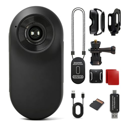 Frelisty Bodycam Körperkamera Mini mit Magnetanhänger,26g Kleine Action Cam