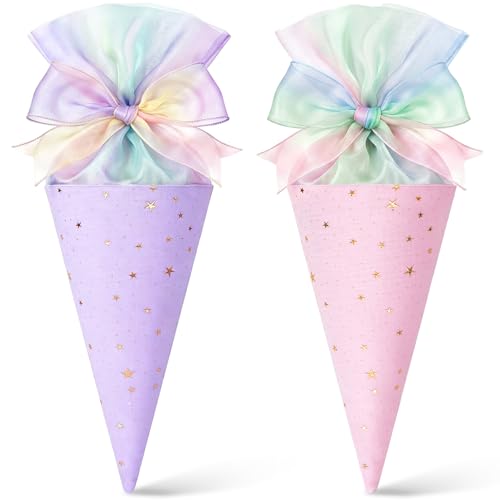 iZoeL 2er Einschulung Schultüte Geschwister Zuckertüte Geschenktüte Party